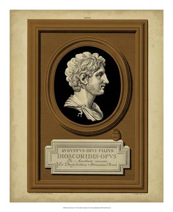 Framed Greek Cameo I Print