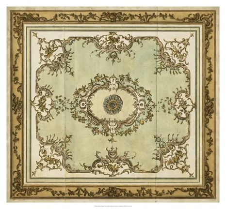 Framed Aubusson Design Print