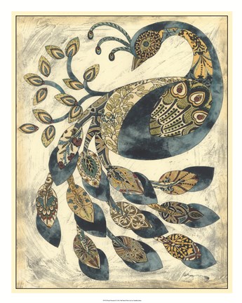 Framed Royal Peacock II Print