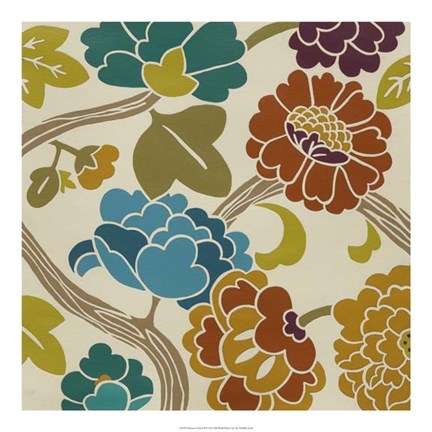 Framed Romance Chintz II Print