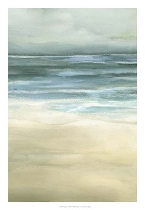 Framed Tranquil Sea II Print