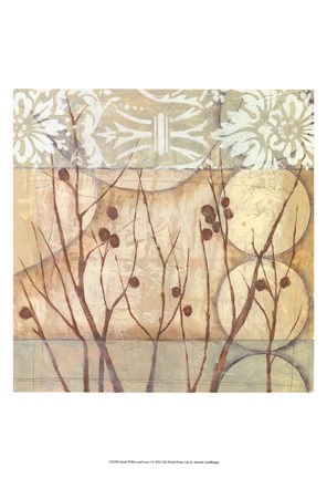 Framed Small Willow and Lace I Print