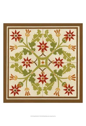 Framed Floral Folk Tile IV Print