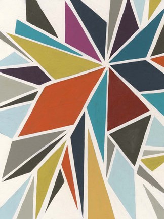 Framed Pinwheel I Print