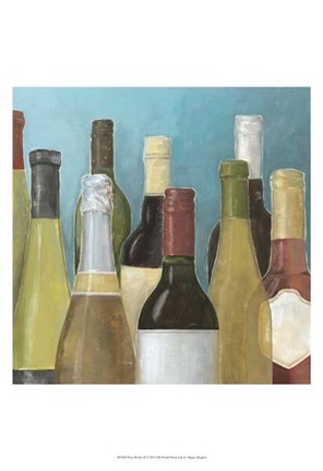 Framed Wine Bottles II Print