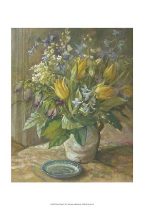 Framed Yellow Tulips Print