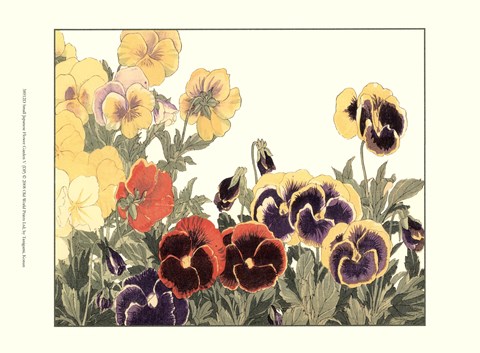 Framed Small Japanese Flower Garden V Print