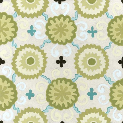 Framed Cottage Patterns III Print