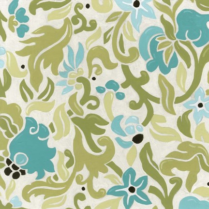 Framed Cottage Patterns IX Print