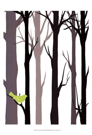 Framed Forest Silhouette I Print