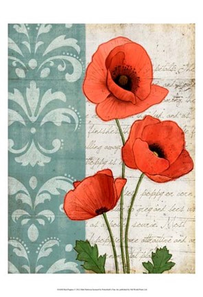 Framed Red Poppies Print