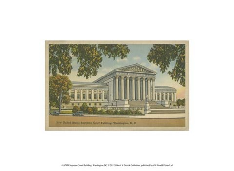 Framed Supreme Court Building, Wash, D.C. Print