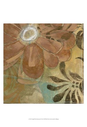 Framed Cropped Floral Abstraction I Print