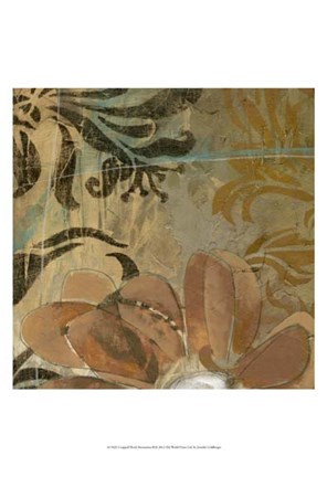 Framed Cropped Floral Abstraction II Print