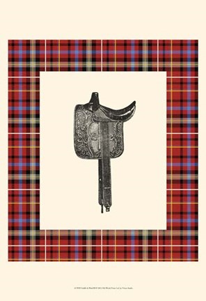Framed Saddle and Plaid III Print