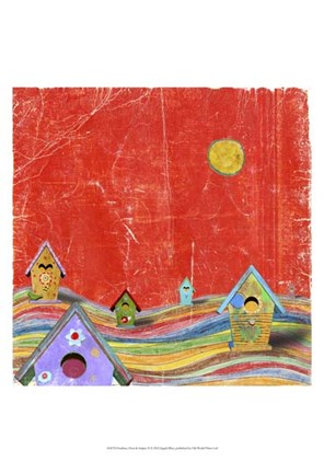 Framed Feathers, Dots &amp; Stripes X Print