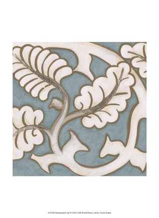 Framed Ornamental Leaf II Print