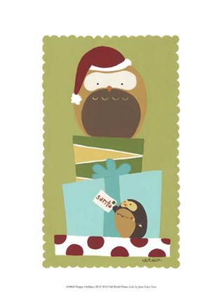 Framed Happy Owlidays III Print