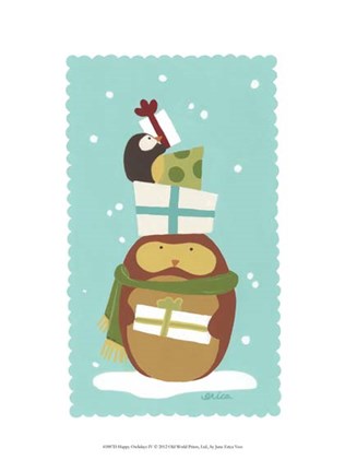 Framed Happy Owlidays IV Print