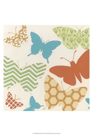 Framed Butterfly Patterns I Print