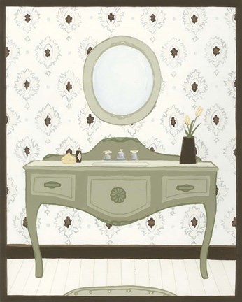 Framed Parisian Bath II Print