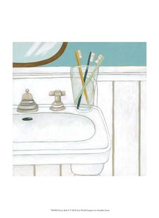 Framed Classic Bath V Print