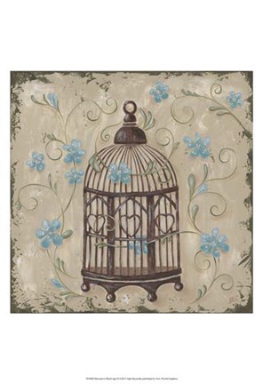 Framed Decorative Bird Cage II Print