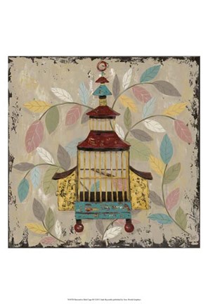 Framed Decorative Bird Cage III Print