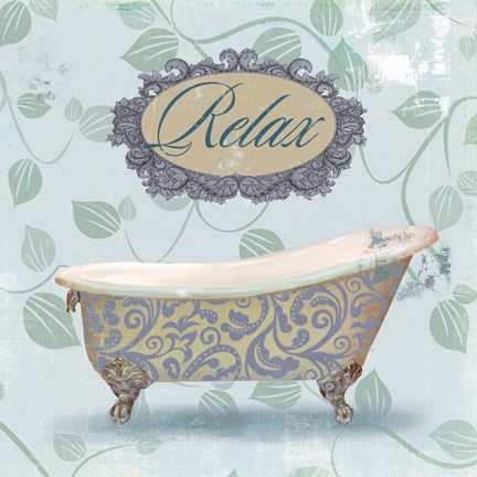 Framed Relax Bath Print