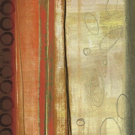 Framed Oasis Circles I Print