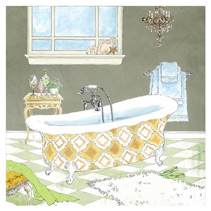 Framed Gold Bath II - Mini Print