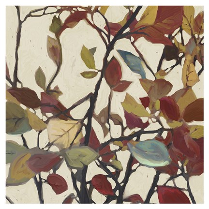 Framed Bordeaux Leaves I - Mini Print