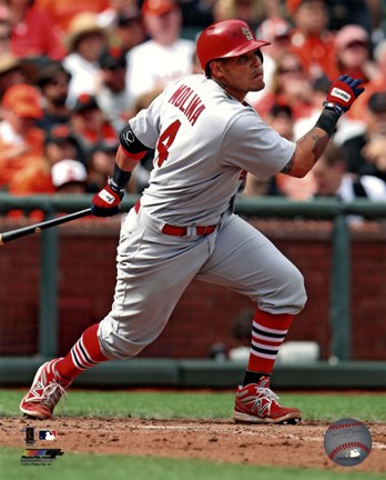 Framed Yadier Molina on Field2013 Print