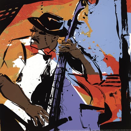 Framed Jazz Man - mini Print