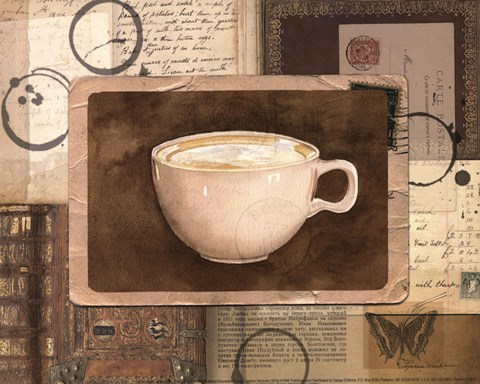 Framed Vintage Cappuccino - mini Print