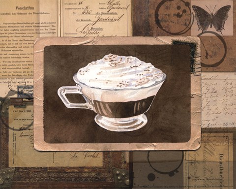 Framed Vintage Eiskaffee - mini Print