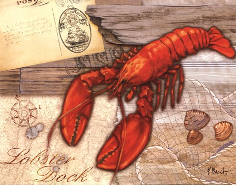 Framed Fresh Catch Lobster Print