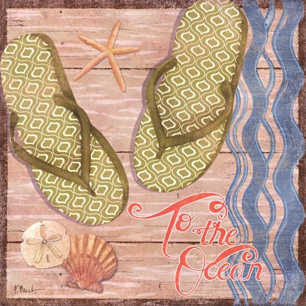 Framed Hit the Beach IV Print