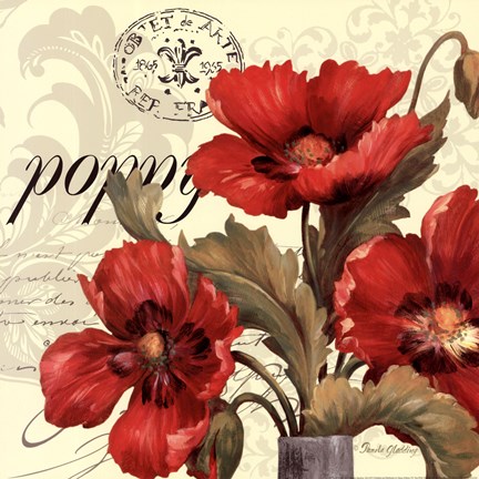 Framed Red &amp; White I Print