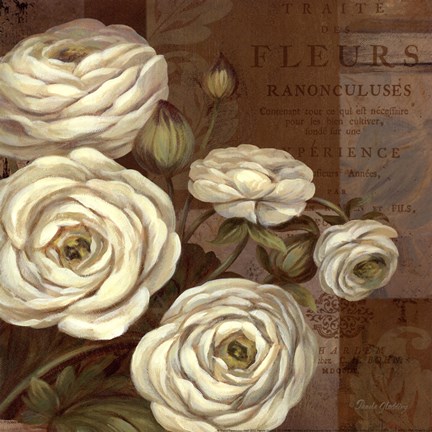 Framed Patina Ranunculus - mini Print