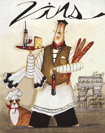 Framed Chef &amp; Wine II Print