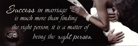 Framed Success In Marriage Print