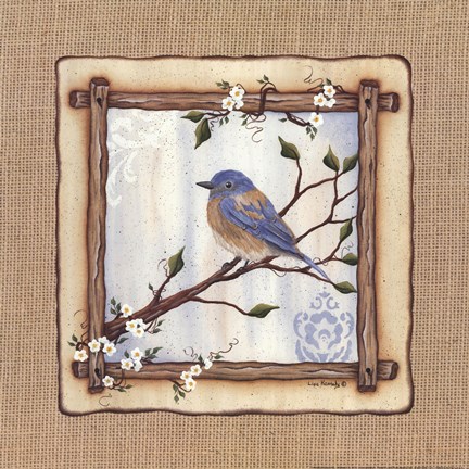 Framed Bluebird Print