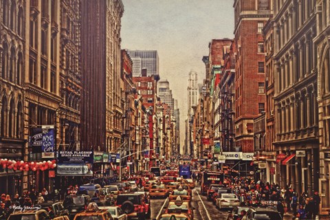 Framed Day in the City Print