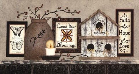 Framed Count Your Blessings Print