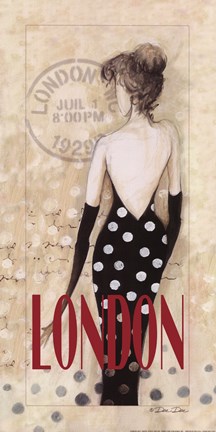 Framed London Lady Print