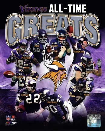 Framed Minnesota Vikings All-Time Greats Composite Print