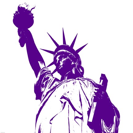 Framed Liberty in Purple Print