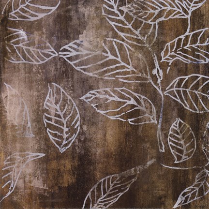 Framed Graphic Leaves I Print