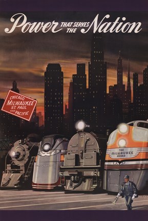 Framed Power that serves the Nation Print